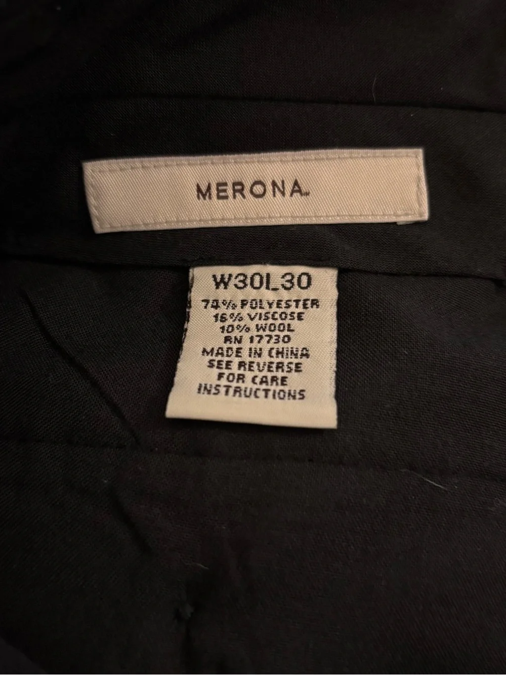 Merona Men's Black Pinstripe Dress Pants